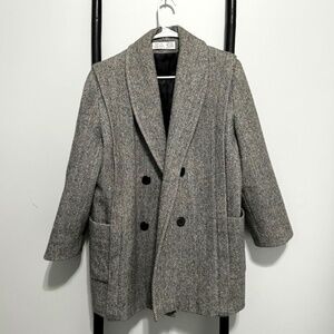 Vintage Julia Klein Wool Herringbone Coat